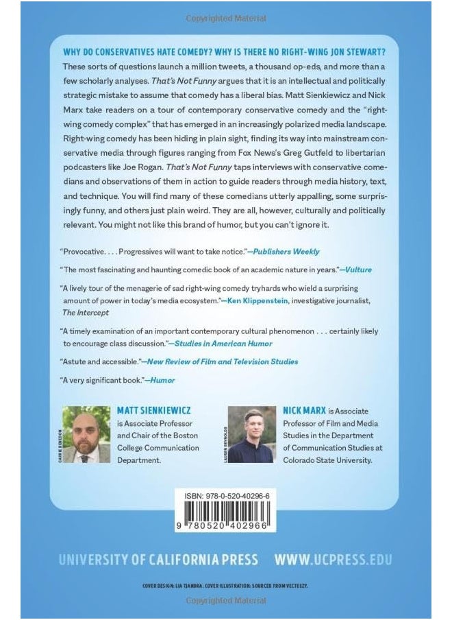 That's Not Funny: How the Right Makes Comedy Work for Them - pzsku/Z108EE03654D8CF746830Z/45/_/1727773182/4b19ebd8-3fb2-4ca7-bddc-ff8ad51ae728