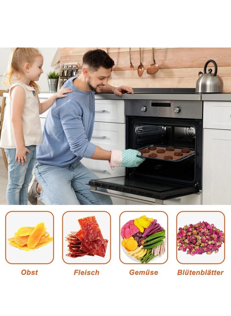 Generic - Pcs Silicone Dehydrator Sheets with Edge for 14 x 14 Trays, Non-stick Silicone Tray Liner for Excalibur Dehydrator, Reusable Dehydrator Mats Square Dryer for Jerky, Fruit, Meat, Herbs, Crackers - Image 1