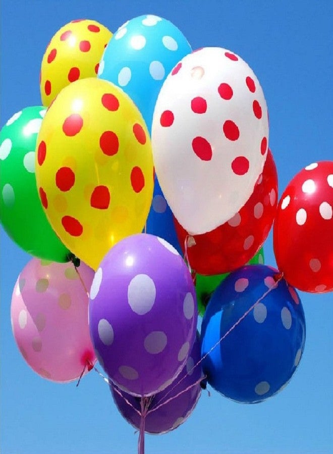 PeStary 50 Ct 12inches Polka Dot Balloons Rainbow Assorted Latex Party Balloon Decoration Birthday Air balls (Multicolor) - Image 2