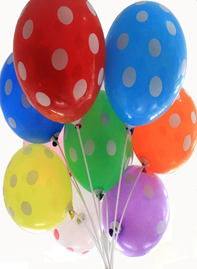 PeStary 50 Ct 12inches Polka Dot Balloons Rainbow Assorted Latex Party Balloon Decoration Birthday Air balls (Multicolor) - Image 1
