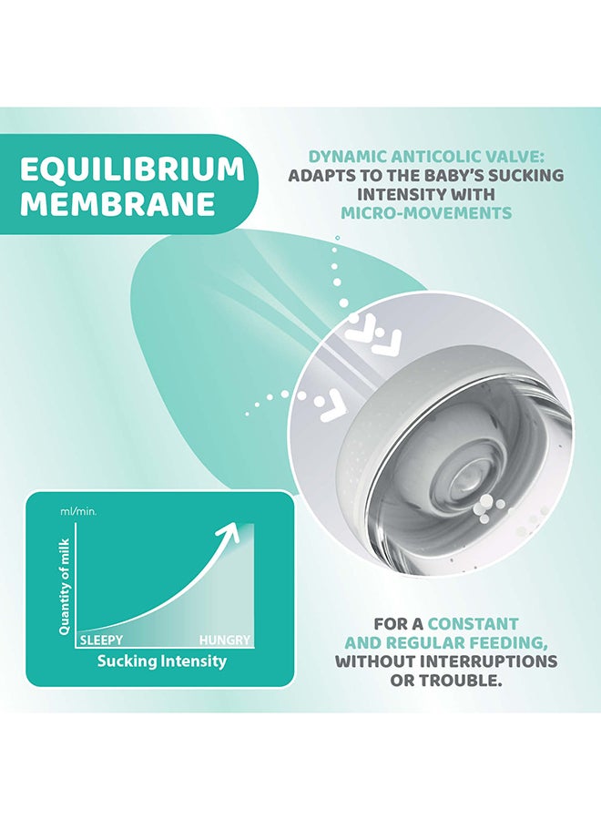 Chicco Perfect 5 Feeding Bottle 240ml Medium Flow 2m+ Silicone, Pink - Image 5