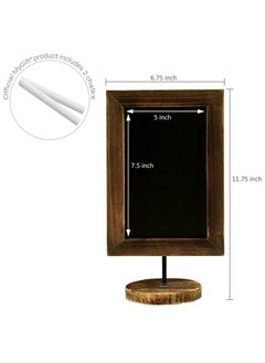 MyGift 12Inch Burnt Wood Framed Memo Chalkboard Countertop Home Message Board Sign Set Of 2  - Image 5