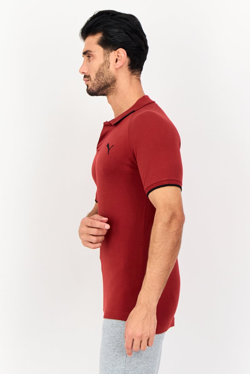 PUMA Men Slim Fit Short Sleeves Outdoor Polo Shirt, Maroon - Image 2