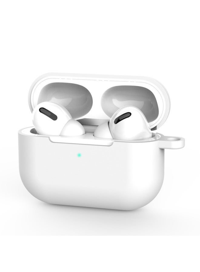 Airpods Pro Headphone Case For Apple 3 Generation Bluetooth Headset Silicone Protective Case Airpods Protective Case-Colour:Arctic White-Applicable Model:Airpods Pro  - Image 1
