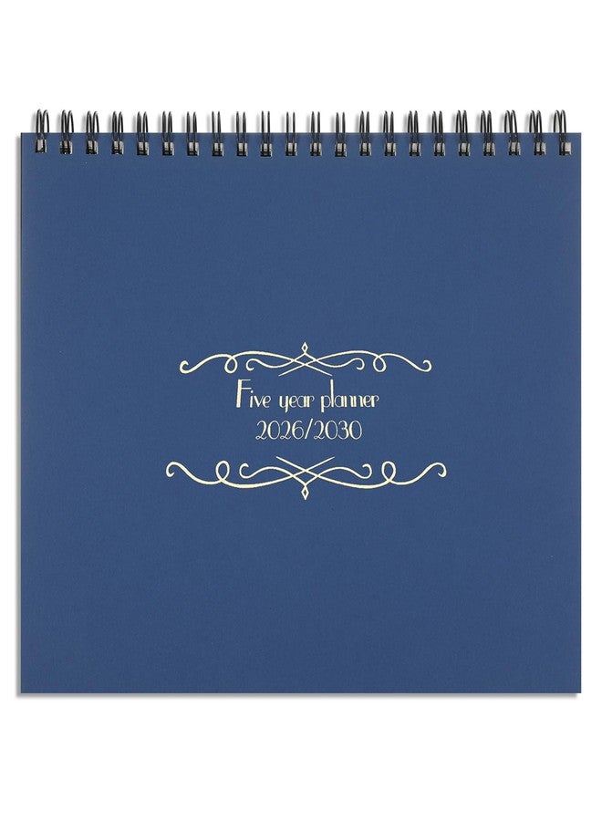 Zhanmai 5 Year Planner Calendar with Tabs 2026 to 2030 11 x 8.5 Inches 5 Year Calendar Monthly Schedule Organizer Spiral Bound, Dark Blue - Image 1