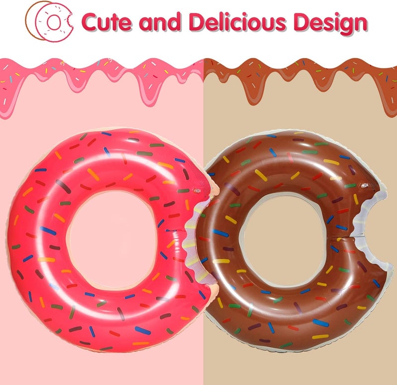 DMAR Donut Pool Float - Donut Tube & Ring for Beach & Pool - Image 3