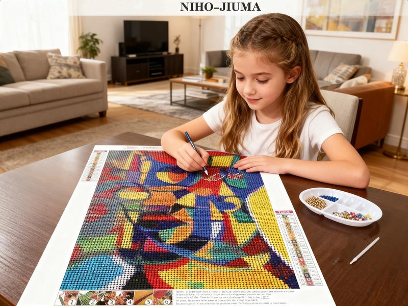 NIHOJIUMA NIHO-JIUMA Adult 5D Diamond Painting Kits Modern Abstract Art, DIY Full Drill Diamond Art for Adults & Teens, Home Wall Decoration (40x50cm/16x20 inch) - Image 3