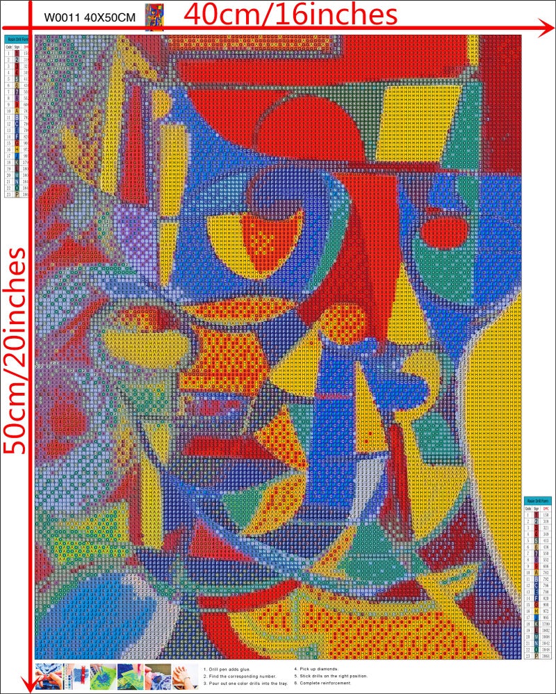 NIHOJIUMA NIHO-JIUMA Adult 5D Diamond Painting Kits Modern Abstract Art, DIY Full Drill Diamond Art for Adults & Teens, Home Wall Decoration (40x50cm/16x20 inch) - Image 5
