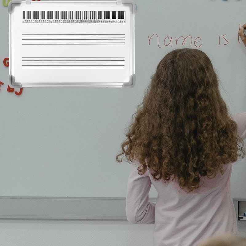 Erasable Music Staff White Board 30X40Cm Double-Sided Hanging Dry Erase Teaching Board with Staff Lines for Classroom Music Learning and Practice - Image 4