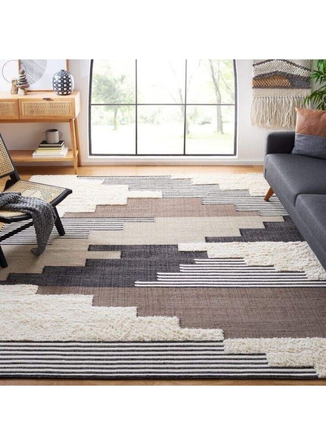Luxury Kilim rug made of fleece - traditional design with a modern twist, 70 x 150 cm