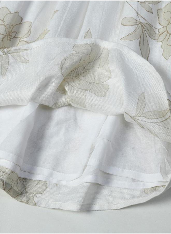 BELLA MODA All-Over Print Lace Detail Dress by Styli  - Image 5