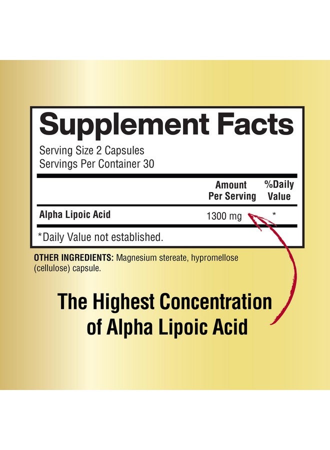 هابي_مي_نيوتريشن كبسولات حمض ألفا ليبويك من هابي مي نيوتريشن بتركيز 1300 ملجم لكل وجبة - 30 وجبة لكل زجاجة - دعم مضاد للأكسدة من أجل الصحة العامة - Image 2