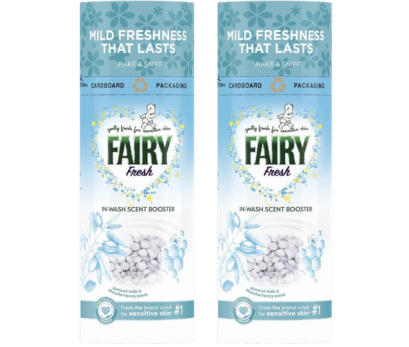 Fairy Fresh Scent Booster 155g Pack of 2 – Long Lasting 30 Days Laundry Fragrance Booster Mint – Premium Clothes Freshener – UAE Best Seller - Image 1