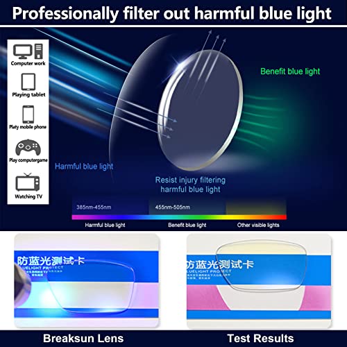 Breaksun Oversized Blue Light Glasses for Women Fashion Thick Square Computer Eyewear Non-Prescription Black Glasses (White Leopard) - Image 2