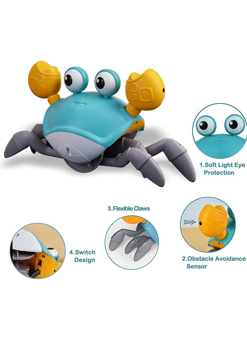 Y&D - Baby Music Toys, induction Escape Crab Toy with Colorful Lights, Automatic Obstacle Avoidance, Usb Rechargeable - Image 1
