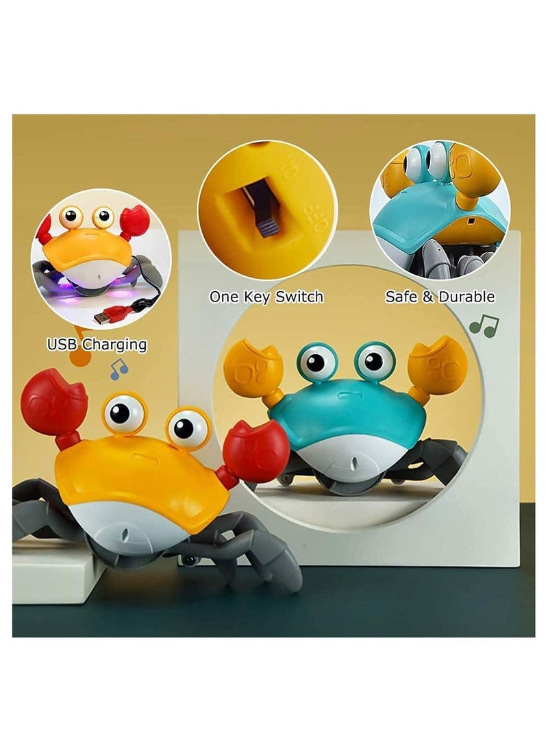Y&D - Baby Music Toys, induction Escape Crab Toy with Colorful Lights, Automatic Obstacle Avoidance, Usb Rechargeable - Image 1