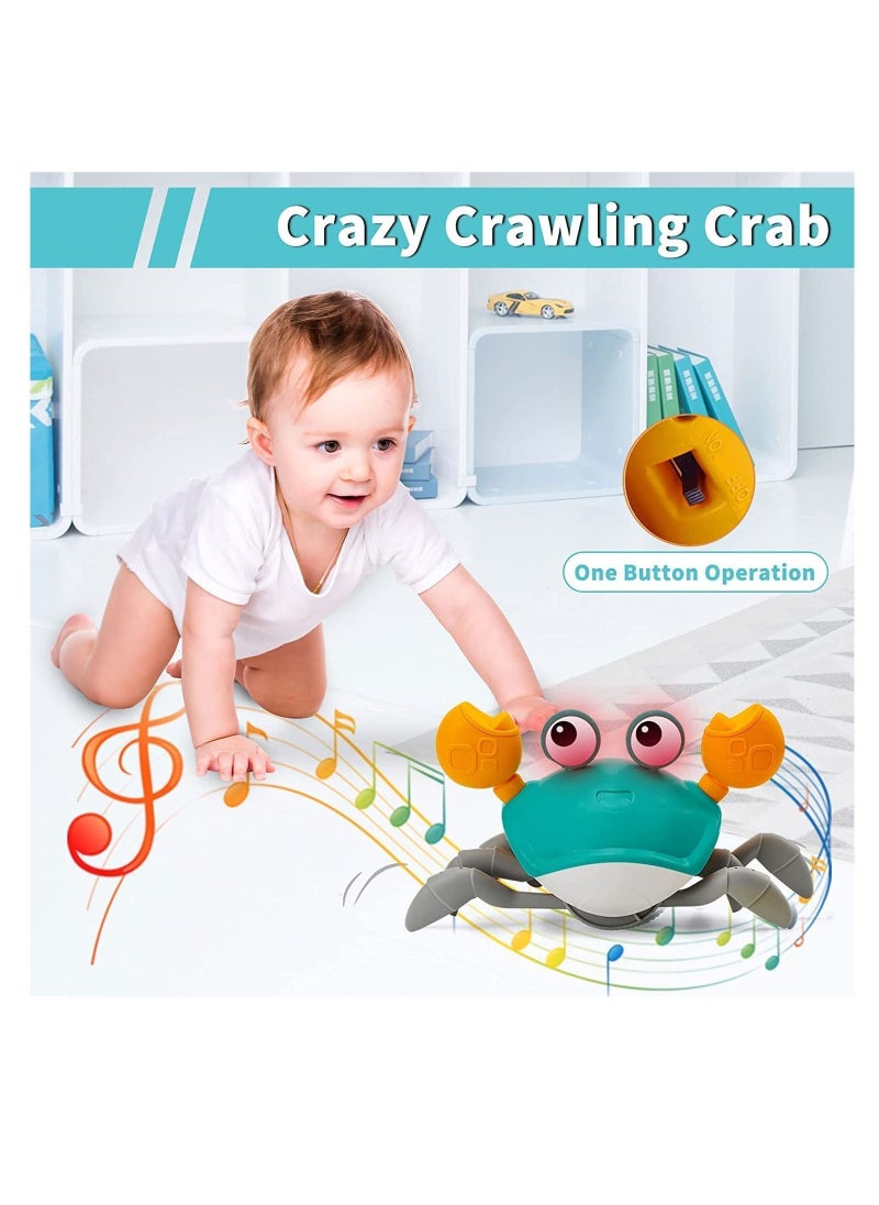 Y&D - Baby Music Toys, induction Escape Crab Toy with Colorful Lights, Automatic Obstacle Avoidance, Usb Rechargeable - Image 1