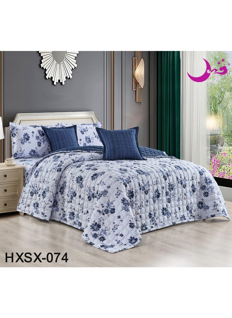 Moon Quilt set, one person, consisting of 4 pieces, polyester comforter, size 160 by 220 cm  - Image 1