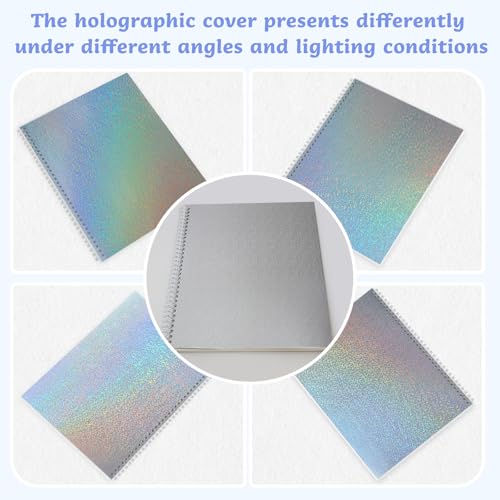 Dajino Large Reusable Sticker Book Collecting Album 8.5×11 Inch Sticker Storage Collection Organizer Book for Adult with 40 Sheets Letter Size Blank Release Paper and Holographic Cover (Dot) - Image 2