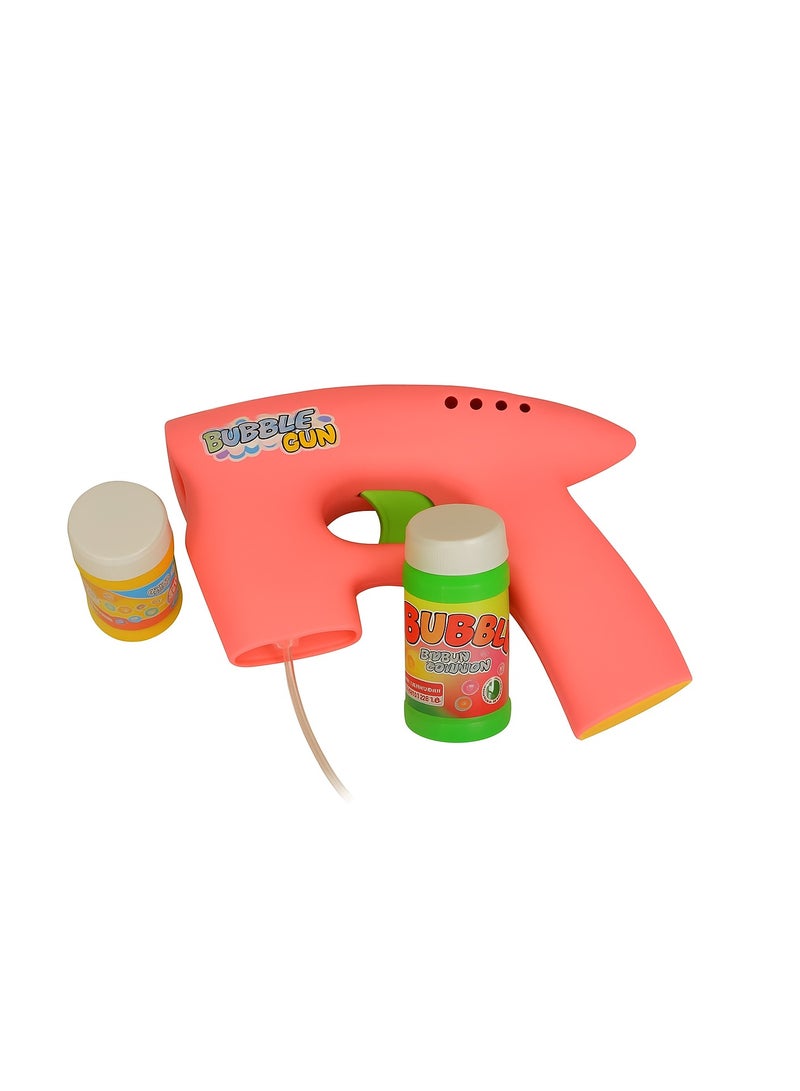 Bubble Gun Toy for Kids with 2 Bubble Solution Bottles – Safe Plastic Design for Outdoor Fun - Image 1