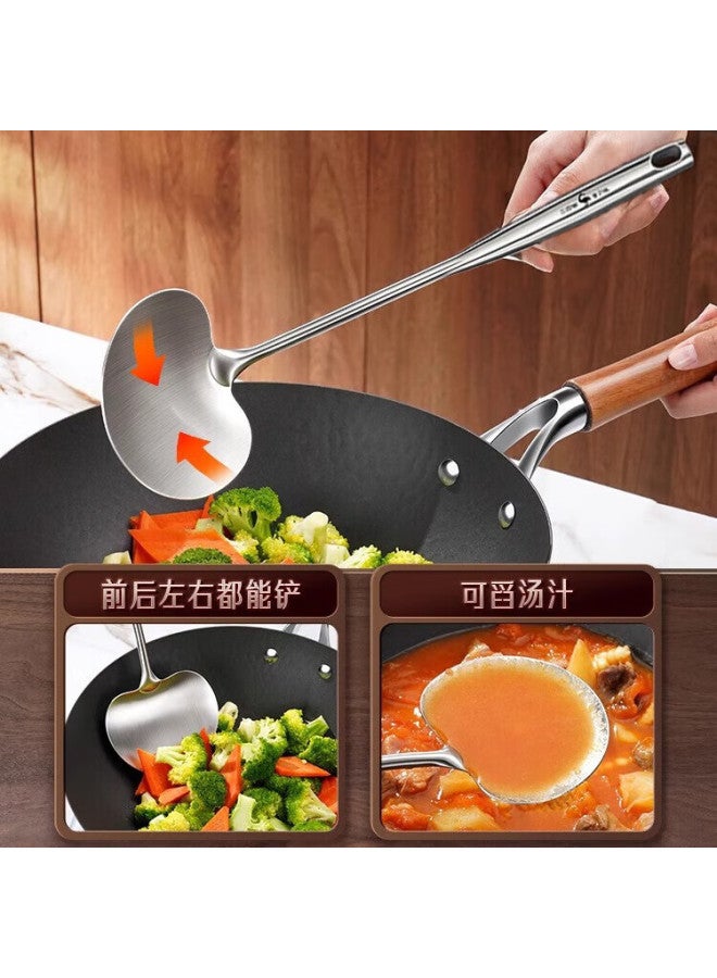Ssgp 316l Stainless Steel Mushroom Shovel Spatula With Stainless Steel Handle, Household Stir-fry Spoon, 37cm Long - Image 1