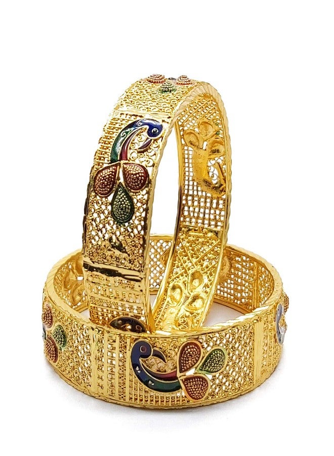 YouBella Jewellery Bangles for Women Stylish Gold Plated Traditional Casual Party Bangles for Women and Girls (2.4) - Image 1