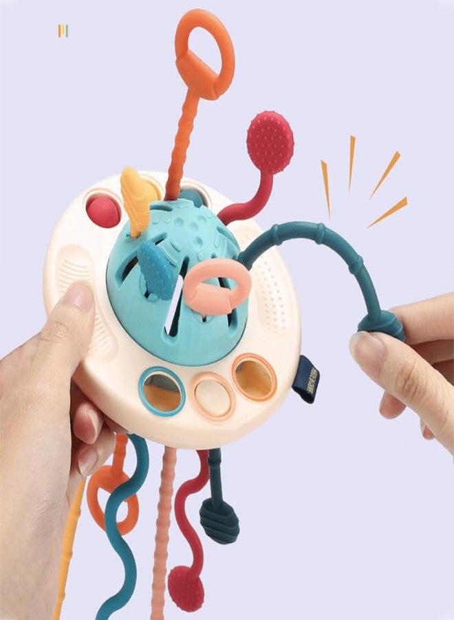 Toddmomy Pull String Interactive Sensory Toy for Toddlers Early Development Silicone Baby Learning Toy 8.26X4.72X4.72In Hand Eye Coordination Motor Skills - Image 3