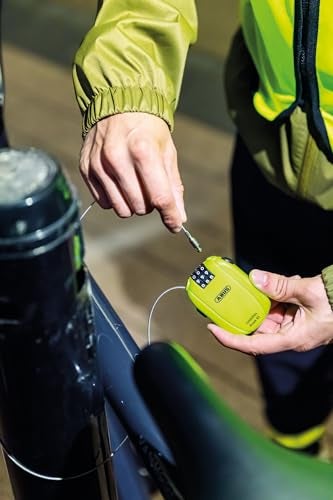 ABUS 95458 CombiFlex StopOver 65, Bike Lock with Extendable Steel Cable, 2ft 1.6in, Neon Yellow, 954580 - Image 5