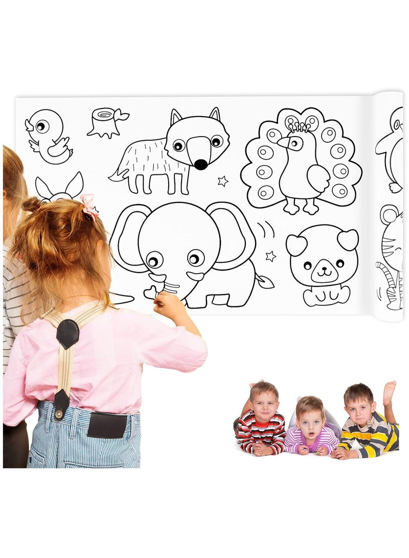 Cool Baby COOLBABY Children's Drawing Roll Sticky Color Filling Paper Graffiti Scroll Coloring Paper Roll for Kids DIY Painting Educational Toys - Image 2