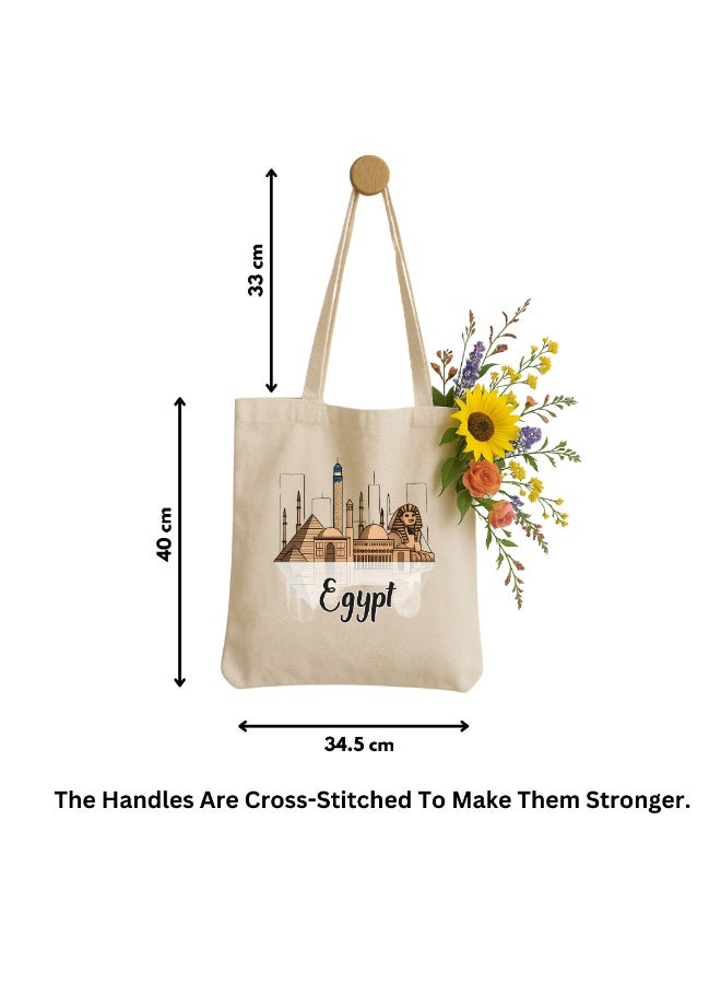 PRINTSHOP4ME Celebrate Egypt's National Day And Independence Day With This Canvas Tote Bag-Gift For Any Egyptian-Great Gift And Travel Companion-Perfect For Shopping And Everyday Use - Image 5