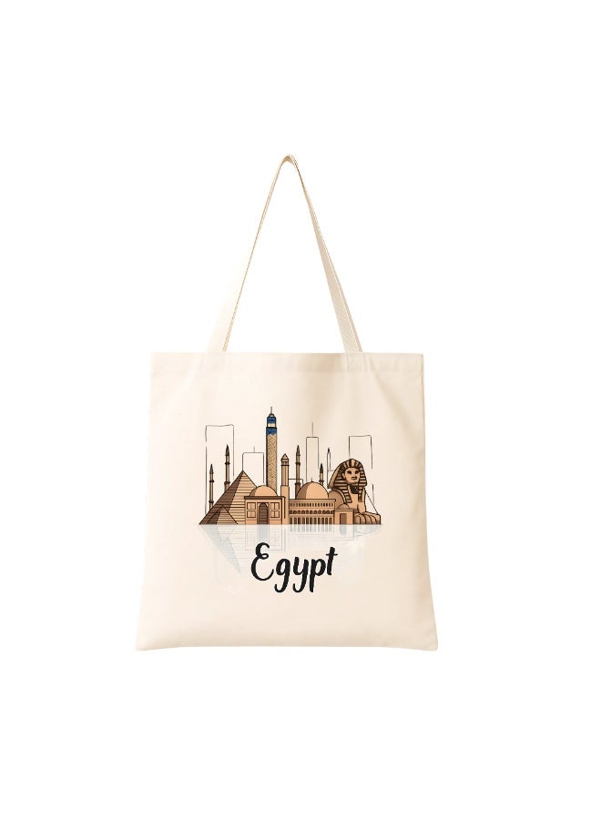PRINTSHOP4ME Celebrate Egypt's National Day And Independence Day With This Canvas Tote Bag-Gift For Any Egyptian-Great Gift And Travel Companion-Perfect For Shopping And Everyday Use - Image 1