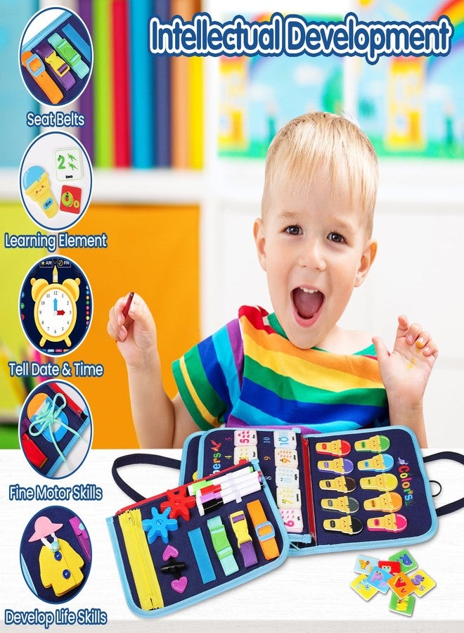 MindPal Busy Board, Montessori Toy for Over 3 Year Old, Toddlers Educational Activity Developing Sensory Board for Fine Basic Dress Motor Skills, Travel Toys for Plane Car, 3+ Years Boys Girls - Image 5