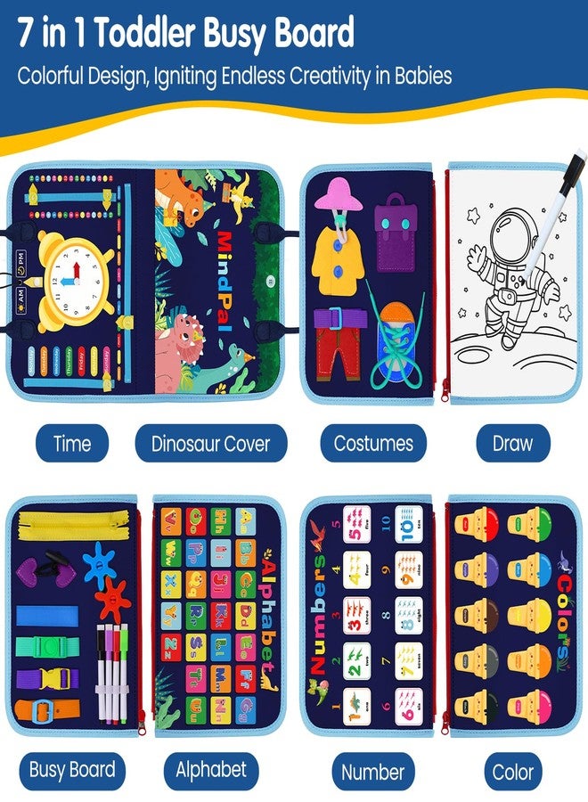 MindPal Busy Board, Montessori Toy for Over 3 Year Old, Toddlers Educational Activity Developing Sensory Board for Fine Basic Dress Motor Skills, Travel Toys for Plane Car, 3+ Years Boys Girls - Image 3