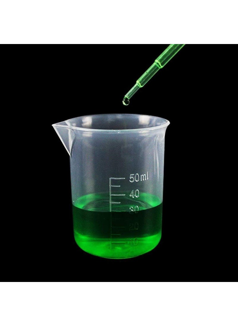DIY Crafts Design No 2 Beaker Set 20 Pcs Lab Kit 6 Pcs Clear Plastic Beakers 1000ml 500ml 250ml ml 100ml 50ml 25ml with 20 Pcs 1ml Pipettes 20 P Design No 2 Beaker Set