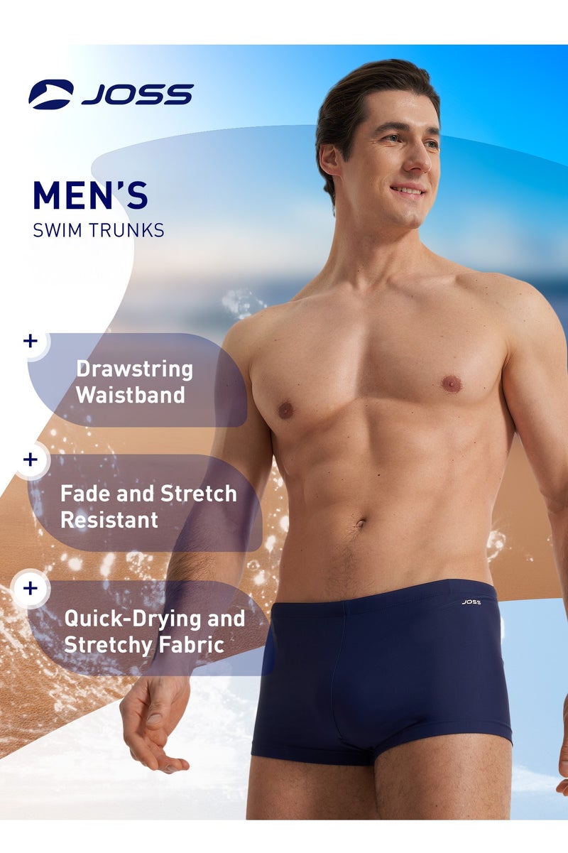 Joss Men's Swimming Trunks Blue – Adjustable Drawstring Waist, Quick-Drying, Durable Fabric, Perfect for Swimming & Relaxing by the Water - Image 3