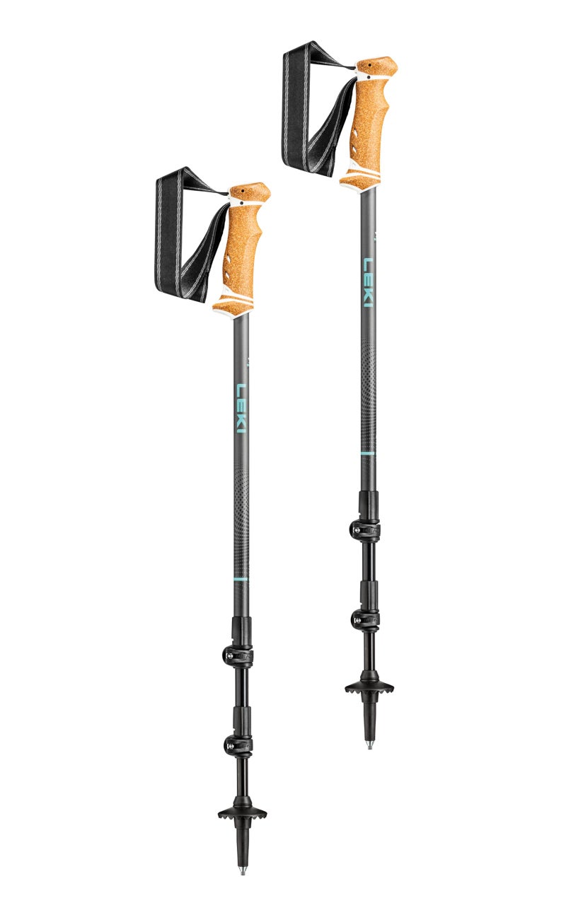LEKI Lhasa Aluminum Adjustable Lightweight Walking Poles for Trekking & Hiking - Lightblue-Anthracite-White - 90-125 cm - Image 4