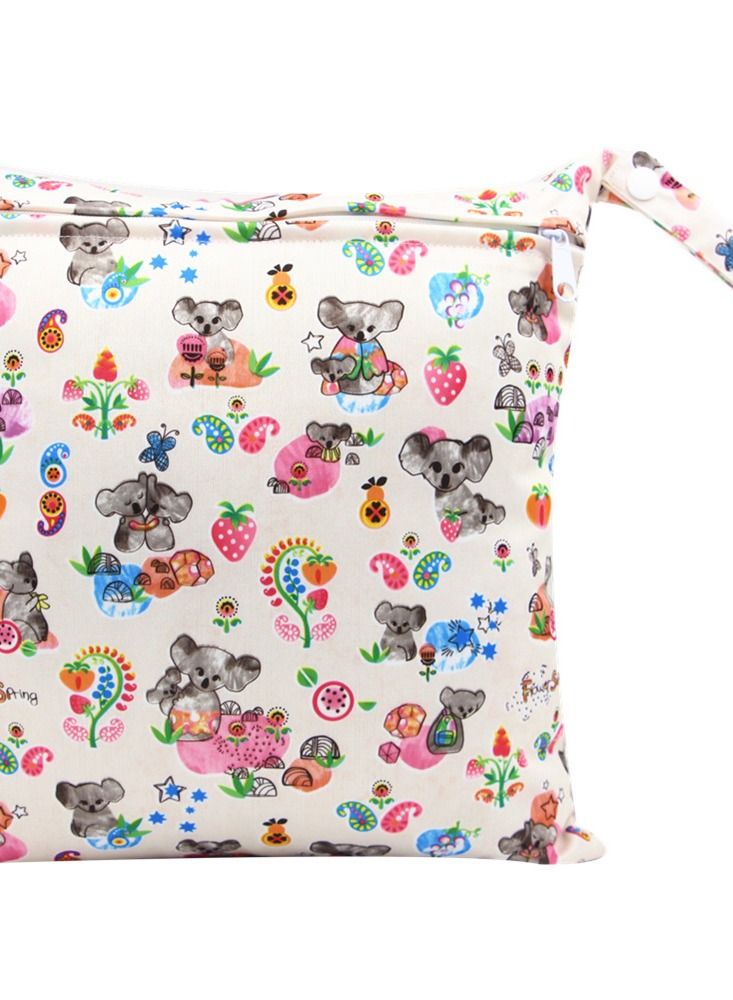 wenhuaren Cartoon Cute Print Stroller Hanging Bag Multi-functional Diaper Storage Bag Diaper Pad Hanging Bag  - Image 2