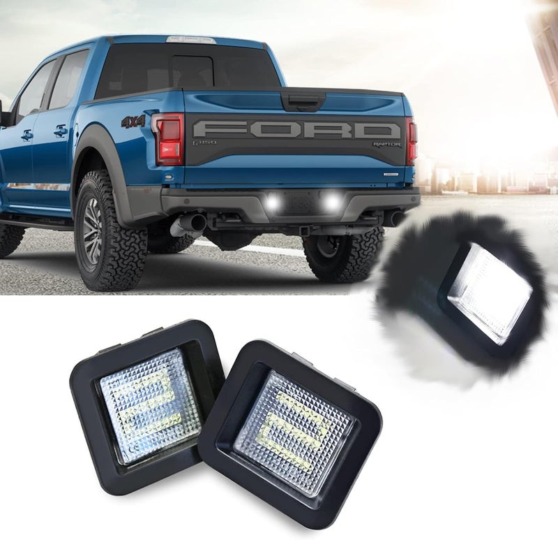 مجموعة ضوء لوحة الترخيص LED بديل من حزمتين لـ Ford F150 2015-2020 و F150 Raptor 2016-2020 و Ranger 2019-2020 شاحنات بيك آب، ضوء أبيض 6000K - Image 1