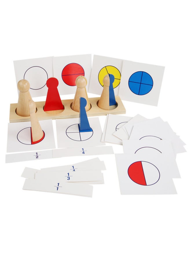 Children's Wooden Toys 0.35 Kindergarten Early Education Educational Building Blocks Cognitive Score Primary School Students' Montessori Mathematics Teaching Aids-Color:Score Little Man - Image 1