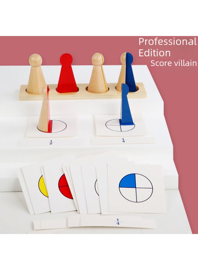 Children's Wooden Toys 0.35 Kindergarten Early Education Educational Building Blocks Cognitive Score Primary School Students' Montessori Mathematics Teaching Aids-Color:Score Little Man - Image 3