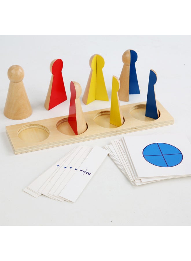 Children's Wooden Toys 0.35 Kindergarten Early Education Educational Building Blocks Cognitive Score Primary School Students' Montessori Mathematics Teaching Aids-Color:Score Little Man - Image 2