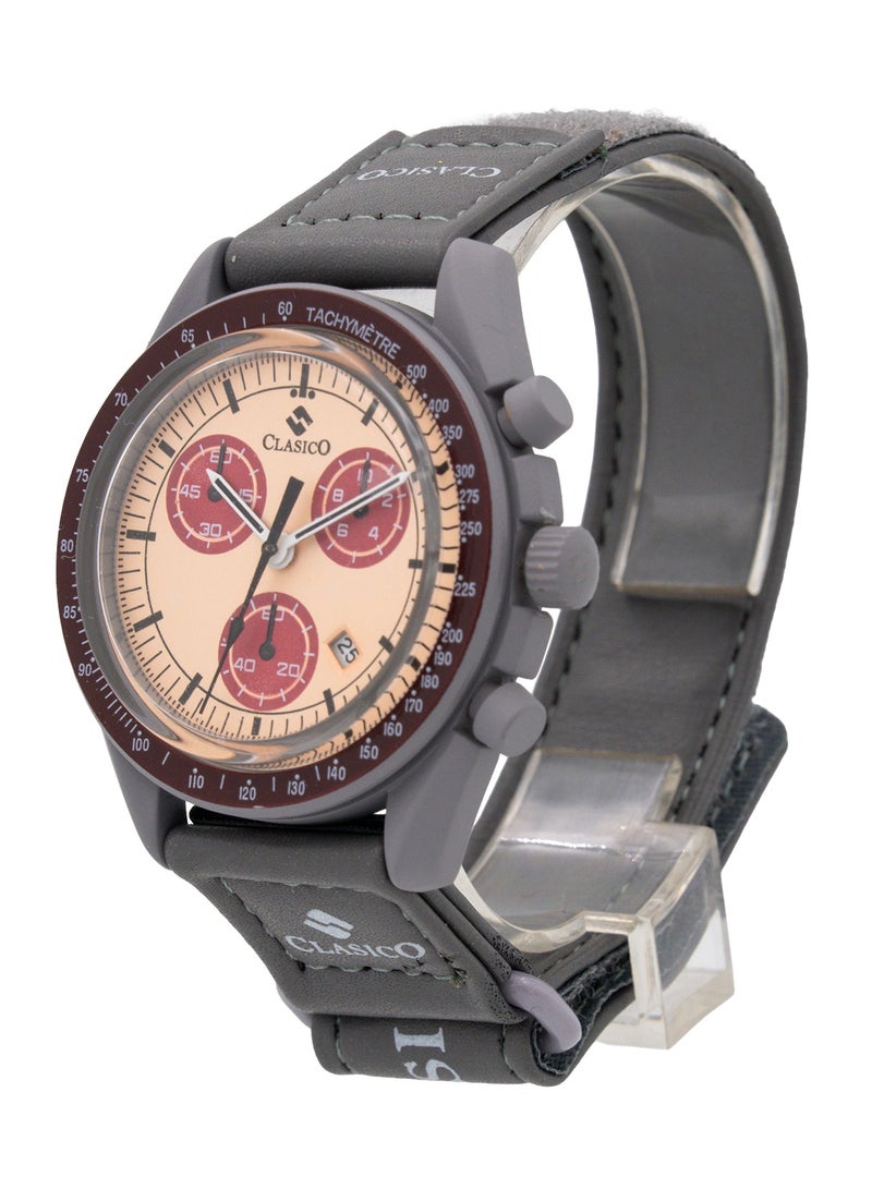 Clasico ⌚ Meteor Unisex 38mm Velcro Synthetic Strap Watch – Sleek, Rugged & Adventure-Ready - Image 2