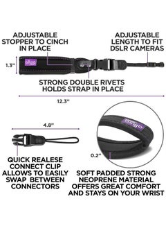 Camera Wrist Strap - Rapid Fire Secure Camera Sling Strap, Camera Straps for Photographers Compatible W/DSLR & Mirrorless - Camera Hand Strap W/Quick Release Camera Strap Dual System