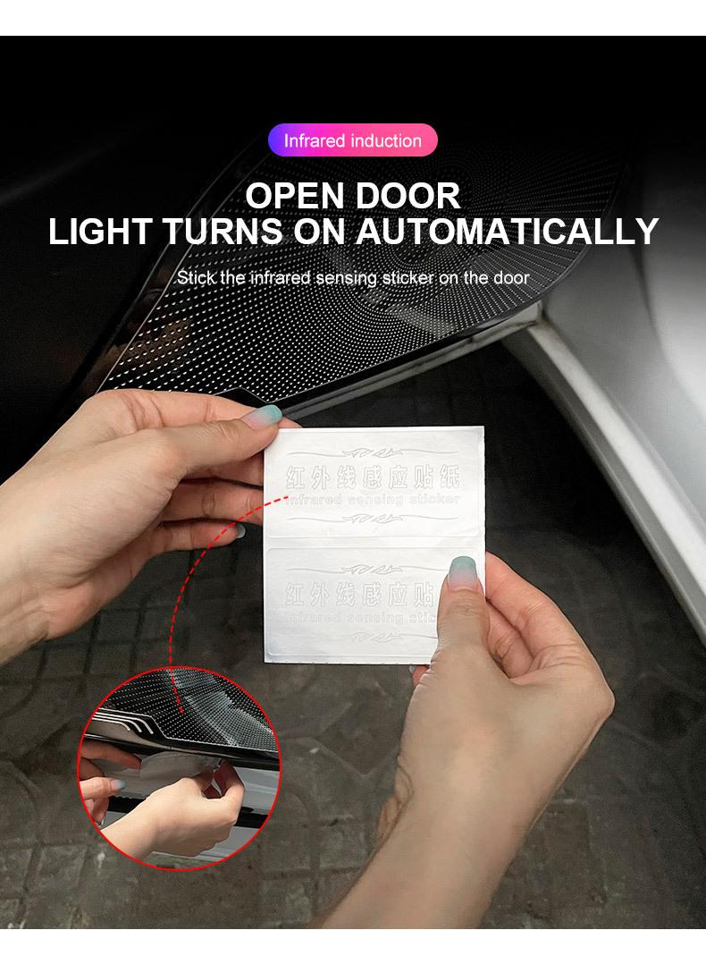 TOYOTA 4 Pieces Led Car Door Toyota Logo Car Threshold Light Door Welcome Pedal Ambient Light Set - Image 5