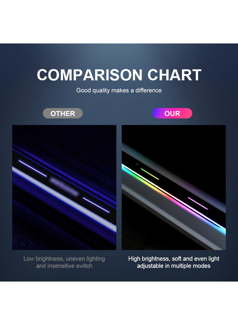 TOYOTA 4 Pieces Led Car Door Toyota Logo Car Threshold Light Door Welcome Pedal Ambient Light Set - Image 4