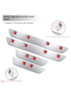 TOYOTA 4 Pieces Led Car Door Toyota Logo Car Threshold Light Door Welcome Pedal Ambient Light Set  - Image 2