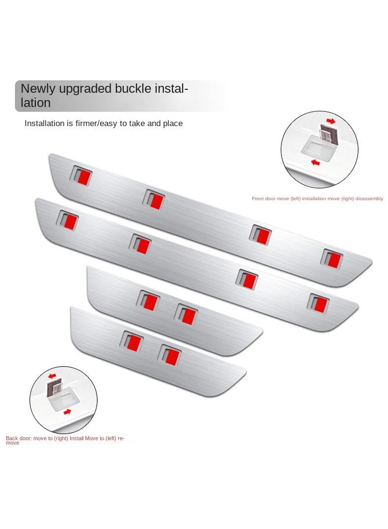 TOYOTA 4 Pieces Led Car Door Toyota Logo Car Threshold Light Door Welcome Pedal Ambient Light Set - Image 2