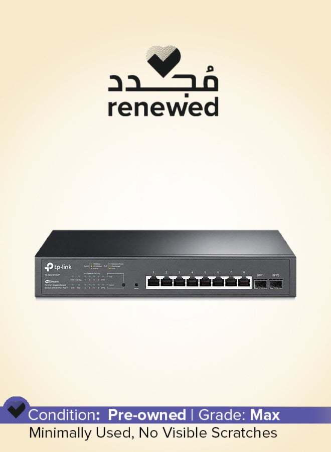 TP-LINK Renewed - Jetstream 10 Port Gigabit Smart Managed PoE switch black - Image 1