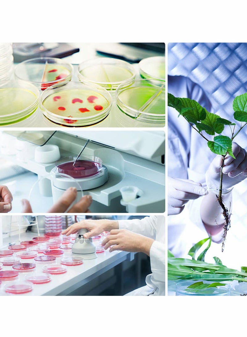 Excefore أطباق بتري بلاستيكية معقمة بغطاء، قطر 90 مم × عمق 15 مم، طبق بتري للمختبر للتحليل المعملي، والمشاريع المدرسية، وعينات الدم، والبكتيريا، وزراعة النباتات والبذور، طبق بتري لزراعة الخلايا، عبوة من 20 طبق بتري - Image 4