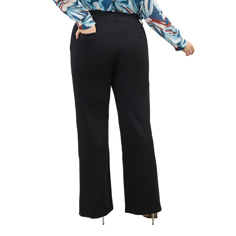 DGD Plus Size Women's Wide-Leg Dress Pants - High Waisted Capri for Business Casual,Work Clothes for Office 3XL - Image 2
